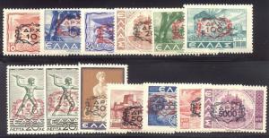 GREECE #472-81 Mint - 1946 Surcharges Set