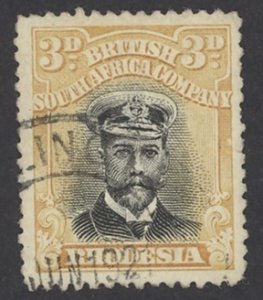 Rhodesia Sc# 124 Used 1913-1923 3p King George V