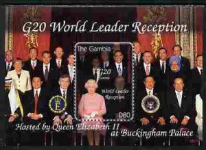 GAMBIA - 2009 - Obama visits QEII & G20 - Perf Souv Sheet - MNH - Private Issue