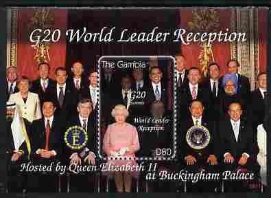 GAMBIA - 2009 - Obama visits QEII & G20 - Perf Souv Sheet - MNH - Private Issue