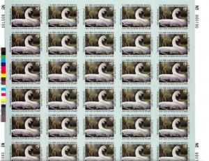 JDS9 Junior Duck Stamp. 2001 MNH. Complete Sheet of 30. Rare.  #02 JDS9FS