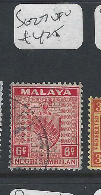 MALAYA NEGRI SEMBILAN  (P0502B)  6C ARMS  SG 27  VFU