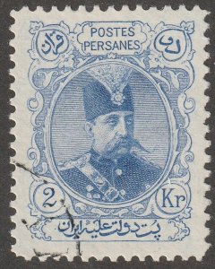 Persia, stamp, Scott#358,  used, hinged, 2kr, blue