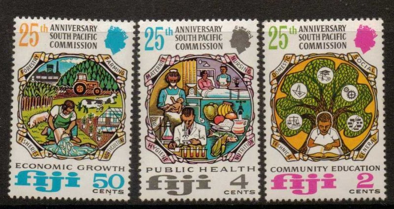 FIJI SG454/6 1972 25th ANNIV OF SOUTH PACIFIC COMMISSION MNH