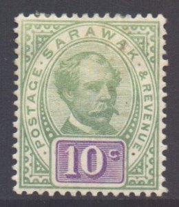 Sarawak Scott 15 - SG15, 1888 Postage Revenue 10c MH*