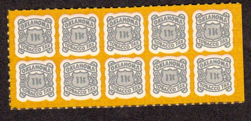 Oklahoma State Revenue, Tobacco SRS # T82 MNH Lot 230720 -02A