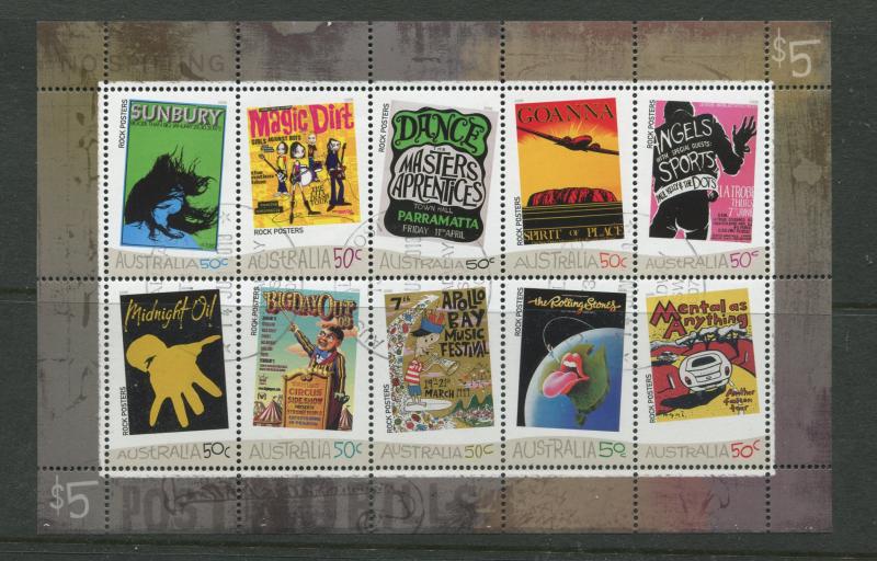 Australia - Scott 2666-2669 -Travel Posters -2007-VFU -Souvenir Sheet-10 Stamps