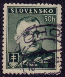 Slovakia, 1939-42, President Josef Tiso, 50h, sc#43, used