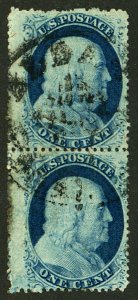 U.S. #24 USED PAIR THIN