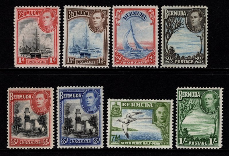 Bermuda 1938-52 George VI Definitives, Part Set [Unused]