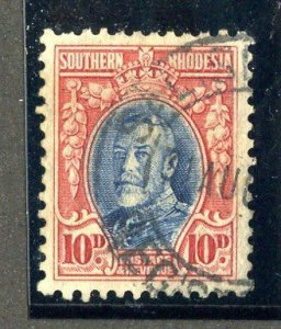 1933 South Rhodesia Sc# 25a p11½ used cv $15 ( 8102 BCXX )