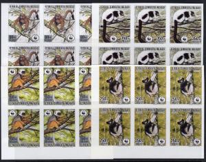 Madagascar 1988 Sc#836/839 WWF Primates in Peril Block of 6 IMPERFORATED MNH