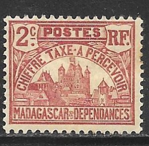 Madagascar J8: 2c Governor's Palace, MH, F-VF