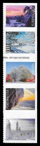 PCBstamps  US #6038/6042a Bk Strip $3.90(5x{78c})Winter Landscapes, MNH, (2)