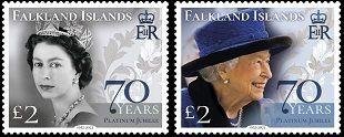 Stamps of Falkland Islands 2022. -  PLATINUM JUBILEE OF HM QEII SET.