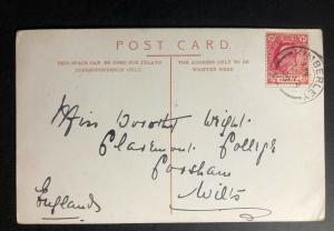 1904 Cape Of good Hope South Africa RPPC Postcard Cover to England Zulu Boy & gi