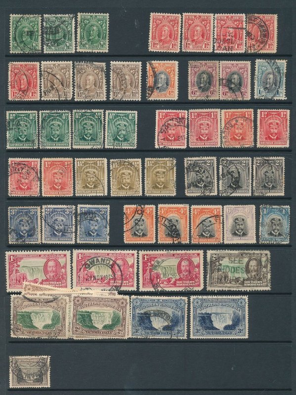 RHODESIA & Nyasaland & Southern QV/QE Used Collection (Aprx 160 Items)HP1335 ) 