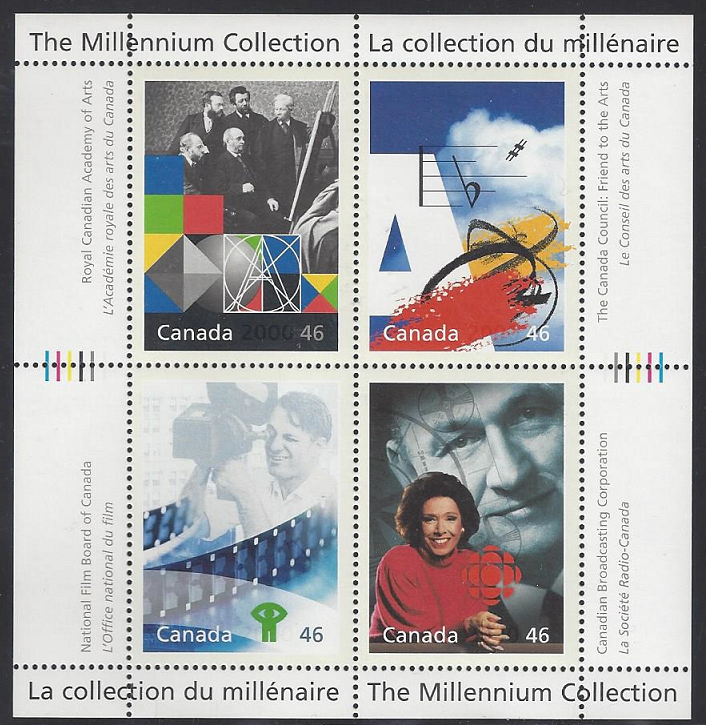 Canada #1818-34 MNH ss, Millennium Collection 17 souvenir sheets, issued 1999
