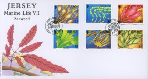 Jersey 1383-8 FDC cover marine life seaweed (2110 133)