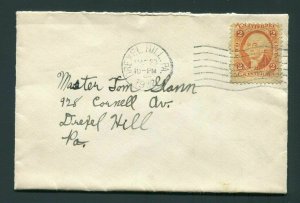 1932 Early Revenue Used as Postage - Drexel Hill, Pennsylvania to Local - RARE!