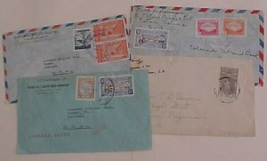 BOLIVIA  MINING COVERS PATINA, TIN & TUNGSTEN 3 DIFF. 1930's-1948 also #164