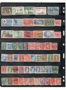 CANADA COLLECTION ON STOCK SHEET MINT/USED