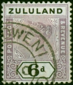 Zululand 1894 6d Dull Mauve & Black SG24 Fine Used