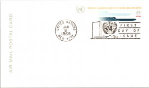 United Nations, New York, Government Postal Card, Worldwide First Day Cover