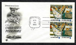 1491 - 1492 Postal People Unaddressed ArtCraft FDC