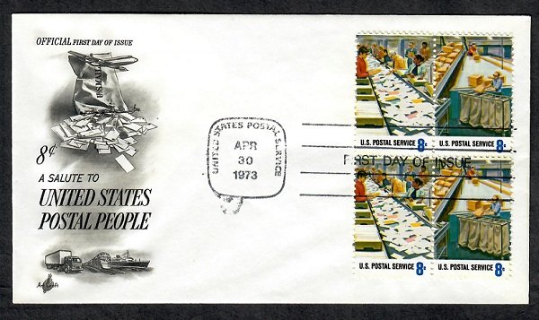 1491 - 1492 Postal People Unaddressed ArtCraft FDC