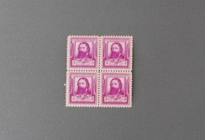 866, Lowell, Block of 4, Mint OGNH, CV $5.00