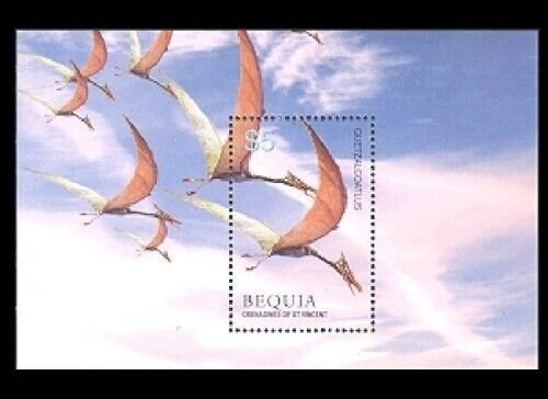 Bequia 2004 - Dinosaurs - Souvenir Stamp Sheet - Scott #373 - MNH
