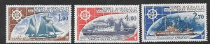 FRENCH SOUTHERN & ANTARCTIC TERRITORIES SG104/6 1976 SHIPS  MNH 