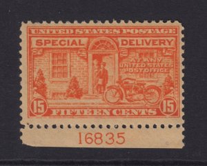 1925 Special Delivery Sc E13 MNH plate number single, Hebert CV $141