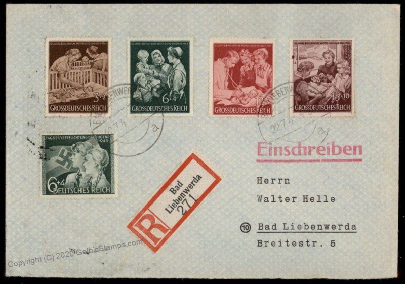 Germany 1944 Mother and Child Charity Mutter und Kind Set Hilfswerk Regis G71706