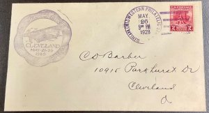 645 Cleveland Philatelic Station Violet Cachet Valley Forge FDC 1928