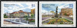 2020 Serbia Cities  (2)  (Scott 901-02) MNH