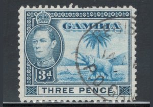 Gambia 1938 King George VI and Elephant 3p Scott # 136 Used