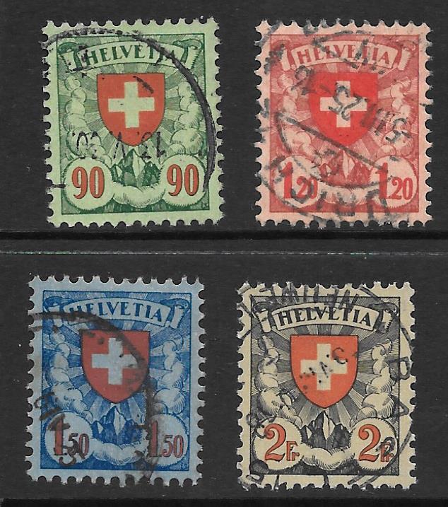 Switzerland Scott 200-203 Used  complete set 2019 CV $31.00