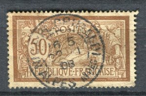 FRANCE; 1900 early Merson issue fine used 50c. value fair Postmark