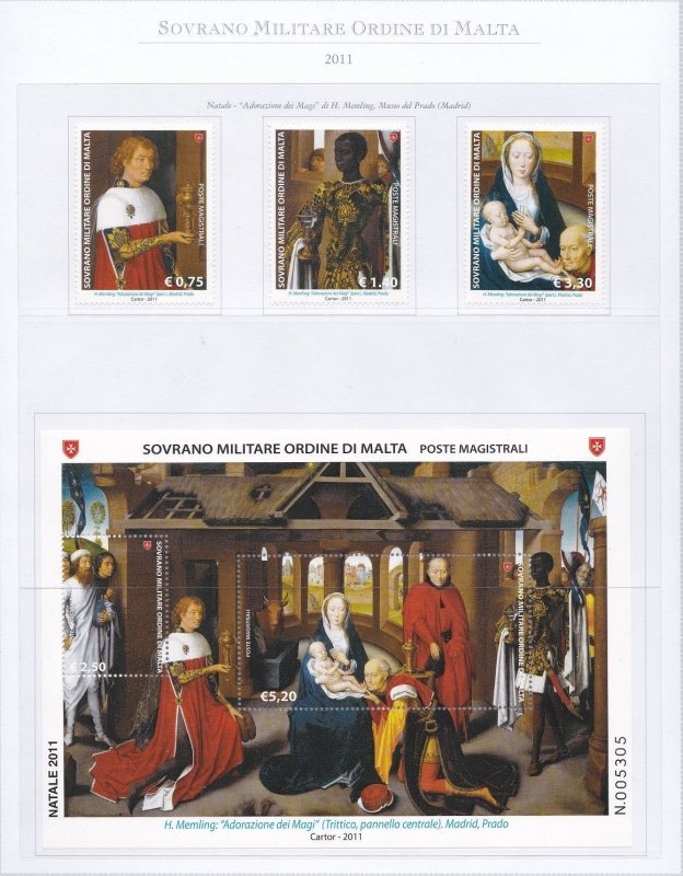 2011 SMOM - Complete Year, 30 Values + 6 Sheets - MNH**