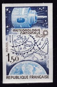 France 1983 1.50fr. National Weather Forecasting SPACE IMPERF.. XF/NH(**)