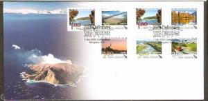 New Zeland 2009 Scenic Definitive Tolaga Bay, Lake, River, Tram Bridge FDC # ...