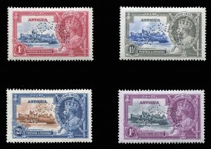 Antigua #77-80S (SG 91-94s) Cat£110, 1935 Silver Jubilee, set of four, perfo...