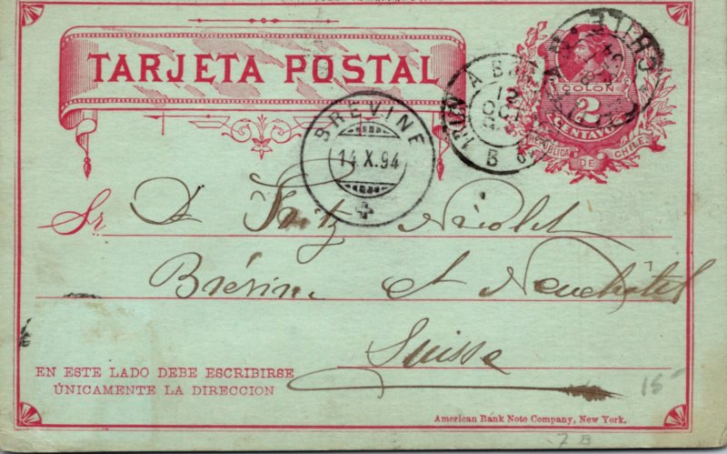 Chile, Government Postal Card