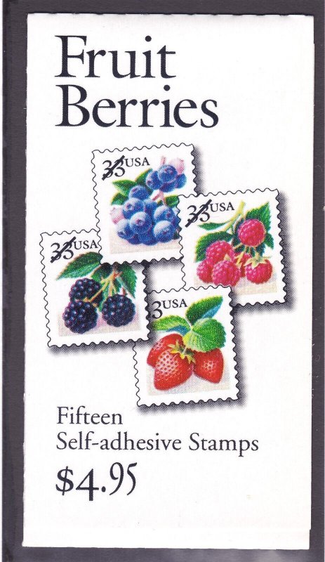 US B276A MNH 1999 32¢ Fruit Berries Full Booklet Plate #B1112