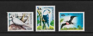 BIRDS - FRENCH POLYNESIA #337-9   MNH