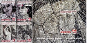 Albania Albanie 2023 Mosaic works set of 4 stamps and block MNH