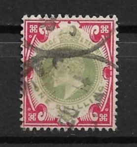 1911 GREAT BRITAIN #138 used 1sh King Edward VII