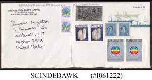 CANADA - 2022 ENVELOPE TO USA WITH 13-STAMPS